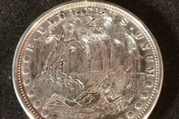 Engraved Coin Girl Under Tree by Jeff Loehr