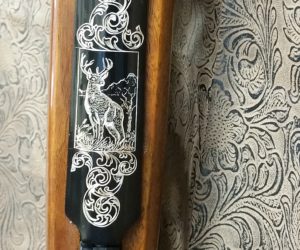 Buck Engraved Ruger M-77 Rifle Magazine Cover by Jeff Loehr