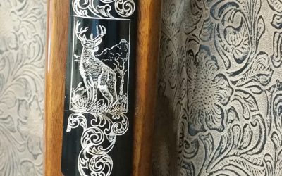 Buck Engraved Ruger M-77 Rifle Magazine Cover by Jeff Loehr