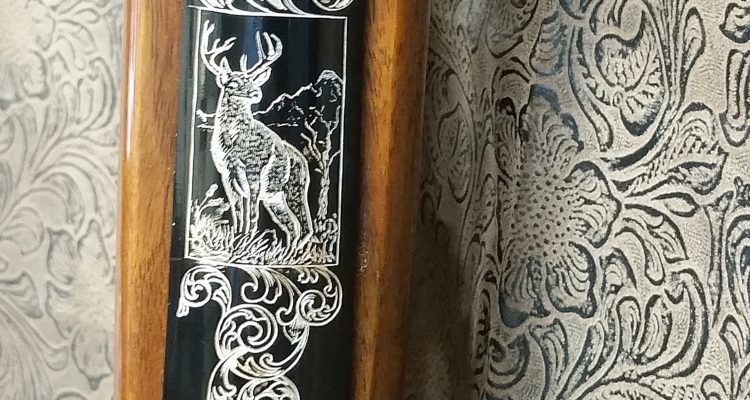 Buck Engraved Ruger M-77 Rifle Magazine Cover by Jeff Loehr